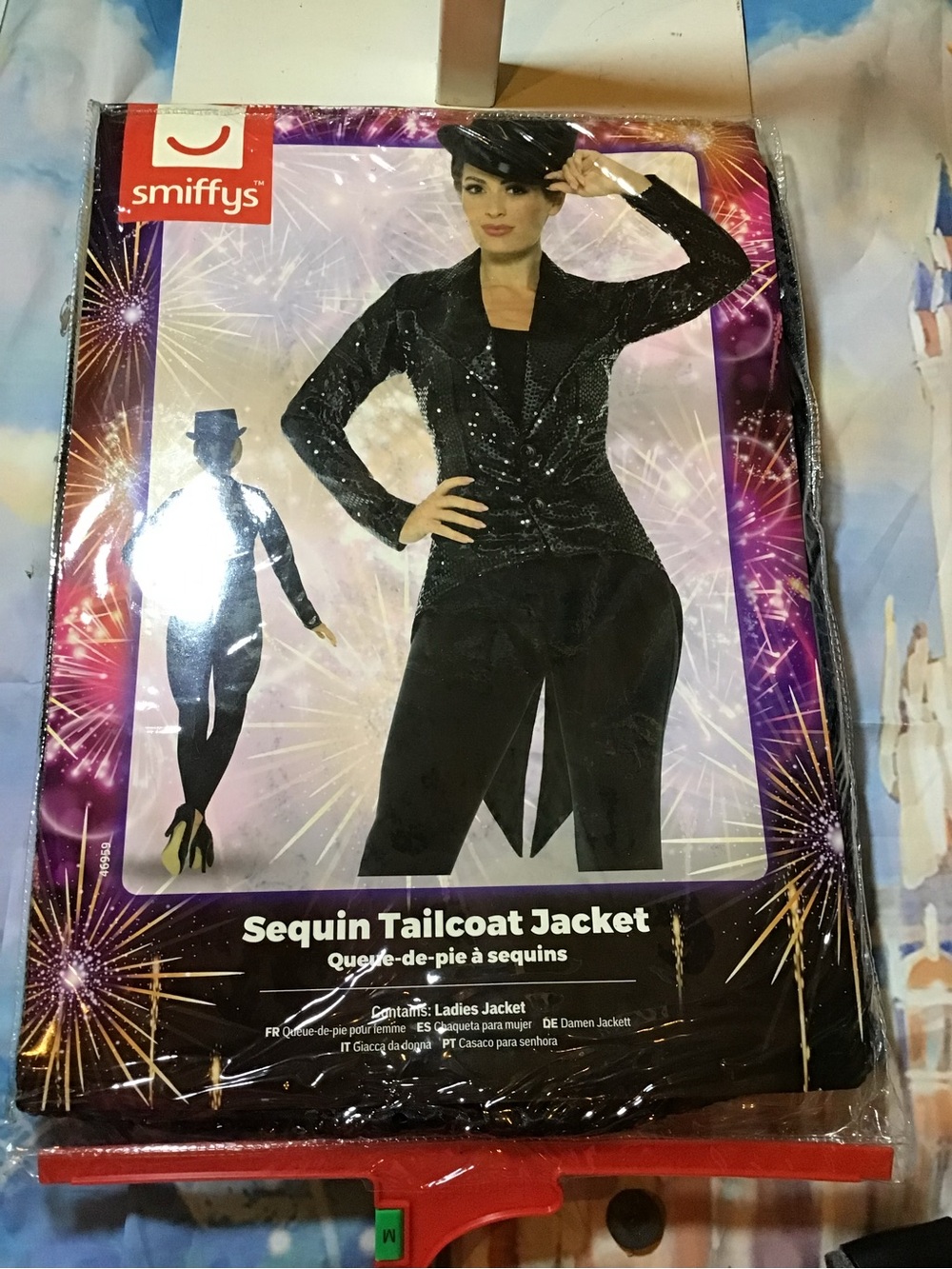 Smiffys sequin tailcoat jacket halloween ladies size medium
